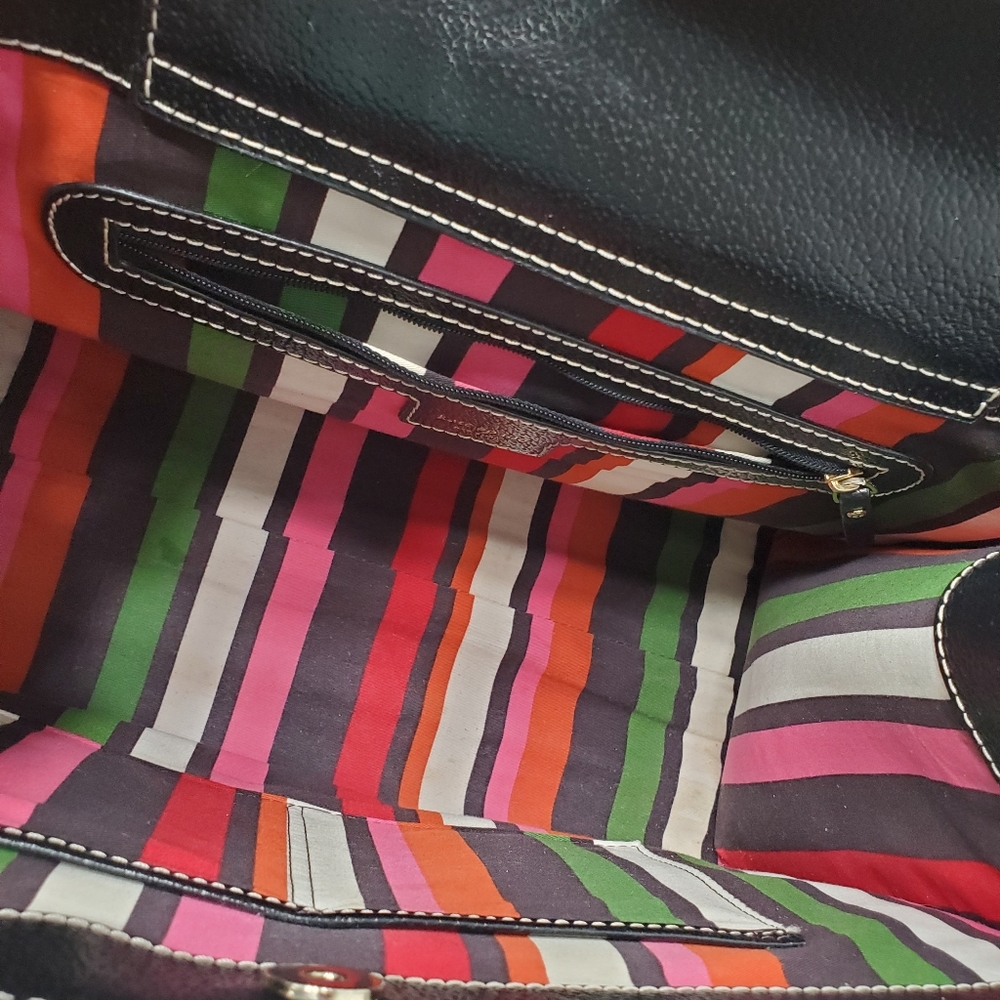 Kate Spade NY Black Leather Tote Handbag - Picture 3 of 8